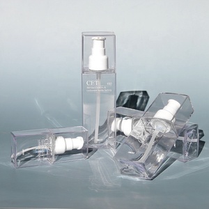 Flaconi di Lusso per Cosmetici e Cura della Pelle, Quadrati in PETG, Confezioni per Lozioni da 30, 100, 150 <span class=keywords><strong>ml</strong></span> con Pompa e Coperchio - Product Image 2