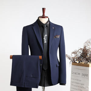 사계절용 고급 웨딩 턱시도 컬렉션 젊은 신랑용 3피스 남성 비즈니스 정장 100% 폴리에스터 싱글 브레스티드 구김 방지 - Product Image 6