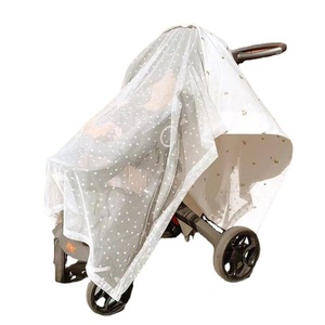Baby <strong>Stroller</strong> Multifunctional Mosquito <strong>Net</strong> Windproof Anti-mosquito Full Cover Embroidery Bear Mesh Breathable Curtains - Product Image 1