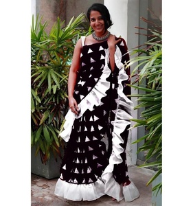 Latest Design Indian Women's Silk Heavy Stone Work Saree with Beautiful Blouse Evergreen Wholesale Price - Product Image 6