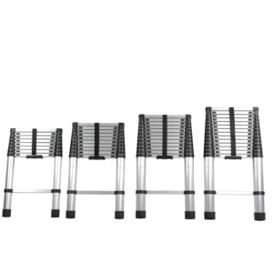 Échelle télescopique en <span class=keywords><strong>aluminium</strong></span> certifiée EN131, 2,6 m, charge maximale 150 kg, marches antidérapantes et verrous automatiques, échelle extensible pour usage domestique - Product Image 4