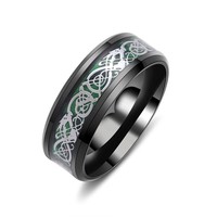 YK nouveau Style mode lumière luxe dominateur bord incliné mâle incrusté Dragon motif anneau personnalisé en gros