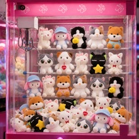 Approvisionnement direct usine : Adorable jouet en peluche chat de 24 cm, animal en peluche avec pompon, prix de jeu pour machine à griffes et arcade, vente en gros