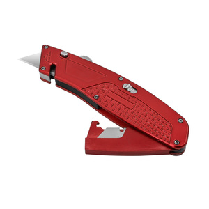 סכין יפנית נשלפת קלת משקל עם ידית פלסטיק, סכין חיתוך מהיר להחלפה, סכין גגות עם 4 להבים נוספים - Product Image 2