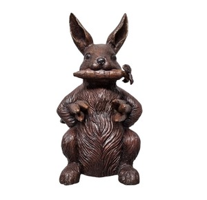 Estatuilla sentada sólida esculpida de conejo Vintage y estatua decoración del hogar y el jardín con grabado precios bajos - Product Image 6