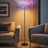 Lámpara de Pie Inteligente RGBCCt de 1500LM, Regulable en 3 Zonas, con Control por Voz Inteligente, App y WiFi, para Hogar y Juegos