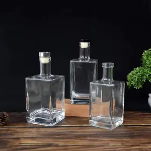 Bella Vodka whisky Decanter 50ml 250ml 500ml 750ml 1000ml bottiglia di vino in vetro vuota creativa con tappo personalizzabile