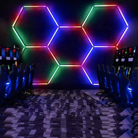 Lumière hexagonale intelligente Baona RGB, plafonnier hexagonal RGB, lumières hexagonales RGB, lumière hexagonale LED pour garage