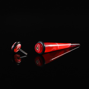NUEVO Pendiente de acrílico con punta cónica, <span class=keywords><strong>ilusión</strong></span> de perforación, para hombre y mujer, colorido, aretes, joyería, regalos - Product Image 4