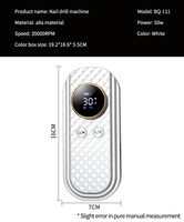 Perceuse électrique portable 35000 tr/min-Outil de polissage professionnel pour manucure E avec boucle de support, clous de forage pour la maison et le salon