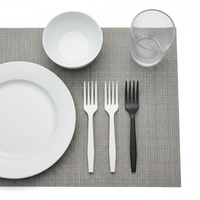 Prix d'usine – Couverts jetables en CPLA personnalisés, fourchettes sans plastique, vaisselle écologique et biodégradable pour plats à emporter