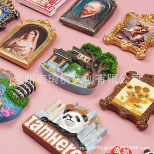 แม่เหล็กติดตู้เย็นรูปทรงแปลกตา วัดหลิงอิน หางโจว งานแฮนด์เมด ดีไซน์ดั้งเดิม ของที่ระลึก ของขวัญ - Product Image 2