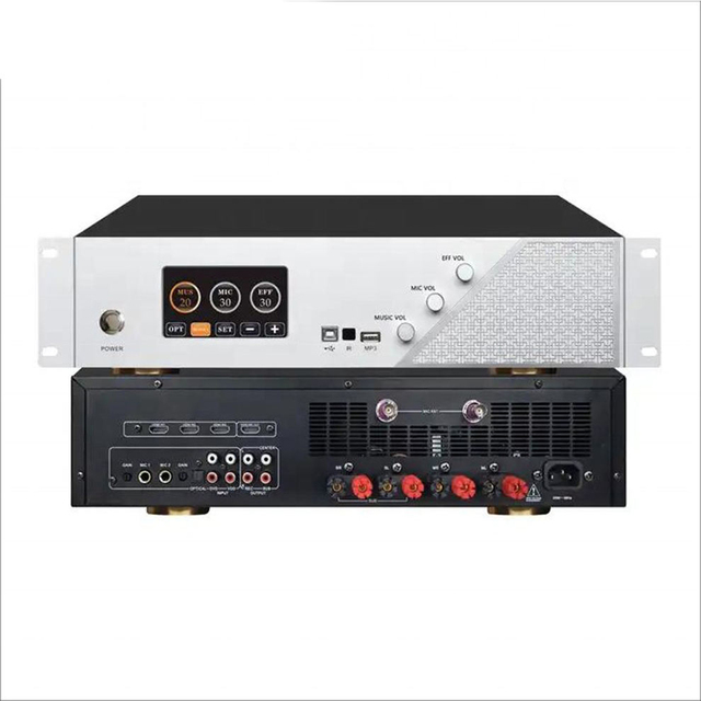 MX4500 Bt Power Amplifier 500W 4-Channel with Wireless Microphone for Home Theater, Karaoke Singing and Background Music System
