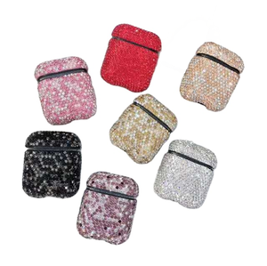 Fundas protectoras <span class=keywords><strong>de</strong></span> lujo con diamantes para <span class=keywords><strong>Airpods</strong></span> 1 <span class=keywords><strong>2</strong></span> 3 4 <span class=keywords><strong>Pro</strong></span> <span class=keywords><strong>2</strong></span> 3, carcasa para auriculares, funda para auriculares inalámbricos - Product Image 1