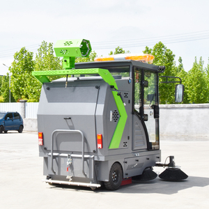Nouvelle balayeuse routière électrique OEM avec système de pulvérisation d'eau, contrôle de la poussière, polissage de l'asphalte, machine de nettoyage de sols pour chantiers de construction - Product Image 3