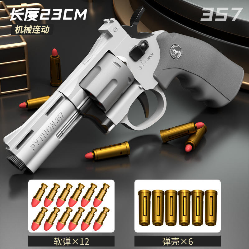 Magnum 2023B Revolver, Blanc/Gris (Modèle Intermédiaire)