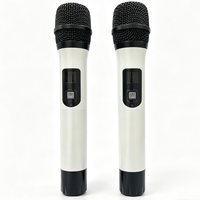 Système de microphone sans fil UHF à deux canaux JU821 avec technologie IR, micro vocal portable pour église, conférence, salle de classe, événement
