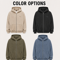 Fabrication de sweats à capuche personnalisés en tissu gaufré, style zippé, coupe oversize et carrée, sweats vintage, fabricant de vêtements pour hommes sur mesure