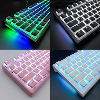 129 Keycap Pudding untuk GMK87 GMK81 GMK67 K617 M87 OEM PBT Key Cap Backlit untuk Keyboard Mekanik Profil Mx Kit Keycaps