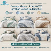 Ensemble de literie en coton égyptien imprimé, doux et soyeux, certifié OEKO-TEX, audité BSCI, 400TC, de luxe, pour chambre principale, Cloudland