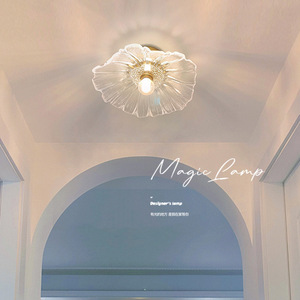 Plafonnier en métal de style japonais moderne rétro en forme de feuille de lotus avec <span class=keywords><strong>LED</strong></span> <span class=keywords><strong>220V</strong></span> pour couloir élégant et entrée de porche - Product Image 2