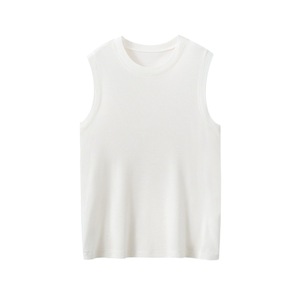 Nueva Llegada: Top de Verano para Mujer, Camiseta sin Mangas de Algodón, Cuello Redondo, Estilo Crop Top para Chicas - Product Image 1