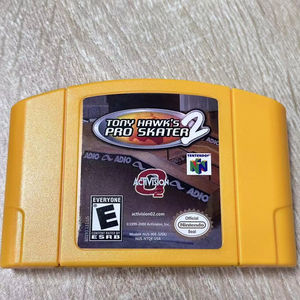 Accesorio de Videojuego Retro <span class=keywords><strong>Tony</strong></span> <span class=keywords><strong>Hawk</strong></span>'s <span class=keywords><strong>Pro</strong></span> <span class=keywords><strong>Skater</strong></span> 2 para Nintendo 64, Tarjeta para Consola Versión Estadounidense, Idioma Inglés, Plástico - Product Image 1