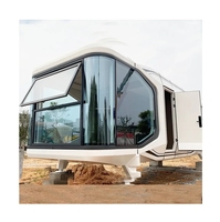 Maison capsule spatiale mobile Cabane d'hôtel Petite cabane portable Maison préfabriquée en conteneur Maisons modulaires de luxe