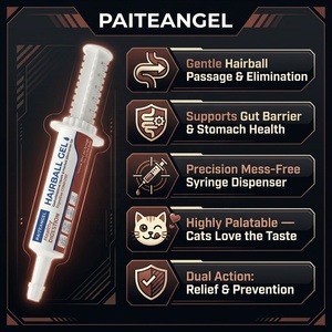 Gel-pâte OEM contre les boules de poils pour chats, soutien digestif et élimination des boules de poils, en seringue - Product Image 1
