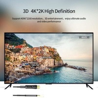 Cable USB-C DP de Fibra Óptica Coaxial Chapado en Oro, 1M, Blindado con Trenzado, 4K 60Hz, Thunderbolt 3, para Monitor, Proyector, Computadora 12