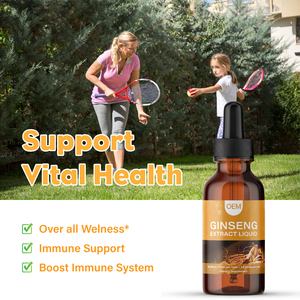 OEM Herbal Supplements energia Coreano <span class=keywords><strong>Red</strong></span> Panax <span class=keywords><strong>Ginseng</strong></span> Root <span class=keywords><strong>Extract</strong></span> <span class=keywords><strong>Ginseng</strong></span> Liquid Drops Bebidas energéticas para suporte à imunidade - Product Image 2