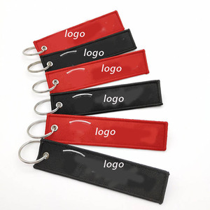 Llavero de bordado tejido con logotipo de coche de marca Jet Tag tejido de tela de precio barato de fábrica de China - Product Image 2