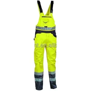 Macacão de trabalho de carpinteiro revestido de PVC impermeável Hi Vis macacão reflexivo para homens