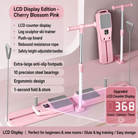 Machine de Pilates pliable avec écran LCD, corde de résistance, antidérapante, pour la maison, entraînement des fessiers, RONGNENG RN-JT004