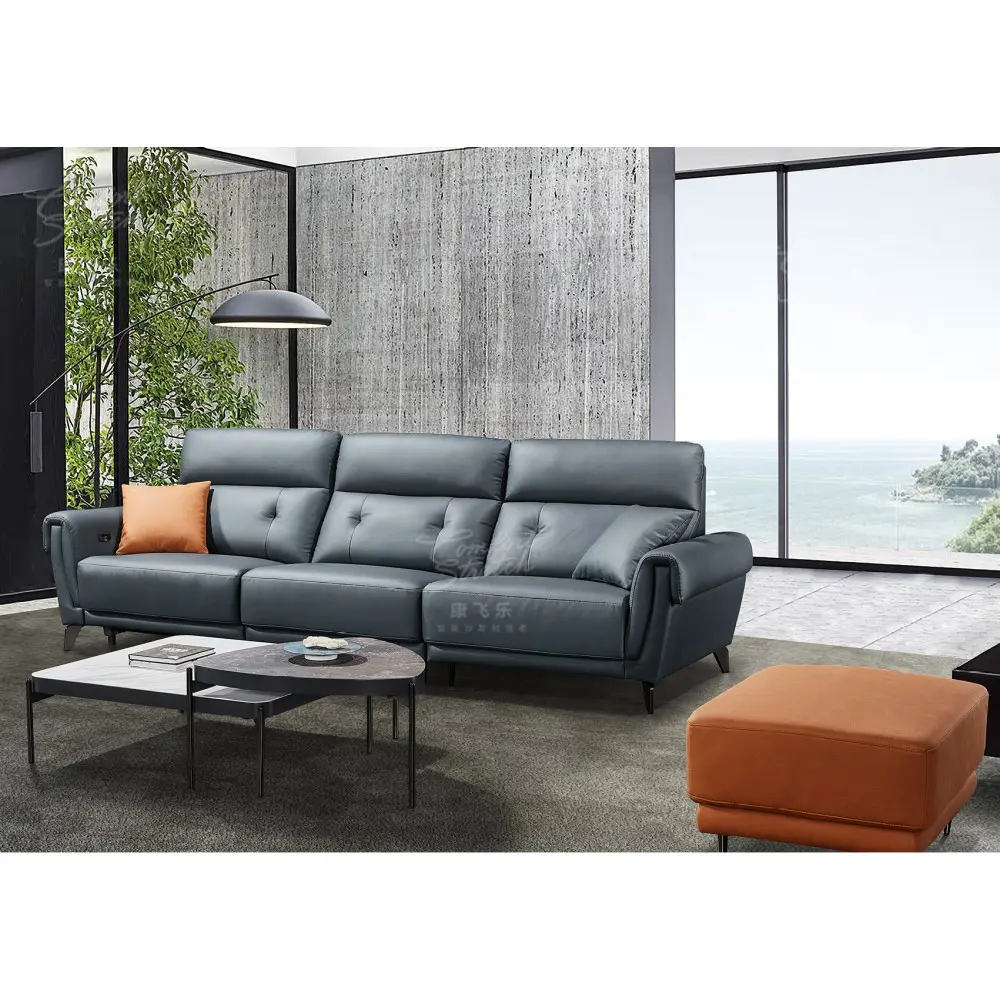 Multi-funzionale moderno a forma di nordic nuova tecnologia tessuto 3 posti divano smart