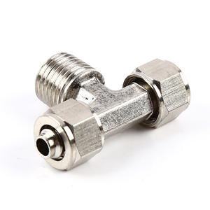 Raccord en T à connexion rapide en cuivre nickelé PE-6-8-10-12-16 pour connecteurs en cuivre PB6-01/8-02/6-01 - Product Image 4