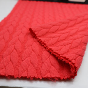 Tissu en poly-rayonne et élasthanne jacquard double de luxe pour robes et vêtements de filles, poids lourd, doux et confortable - Product Image 2