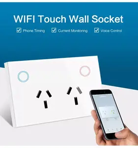 Смарт-Tuya стекло Wi-Fi розетка AU Wi-Fi Smart Plug настенный выключатель света Google Home умная розетка