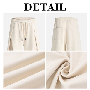 Pantalones de chándal anchos y holgados KingSen para mujer, 100% algodón transpirable, cintura elástica con cordón, ajuste holgado - Product Image 6