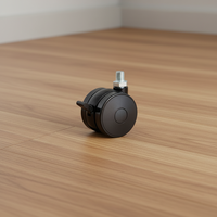 Roulettes pivotantes noires de 3 pouces (75 mm) avec freins, best-sellers pour salon et cuisine