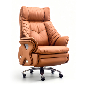 Silla Ejecutiva de Lujo para Oficina, Diseño Moderno, Ergonómica, Eléctrica, con Masaje, Reclinable, de Cuero Genuino, para Muebles de Oficina en Casa - Product Image 1