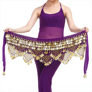 <span class=keywords><strong>Ceinture</strong></span> de danse du ventre pour femmes, pièces d'<span class=keywords><strong>or</strong></span>, <span class=keywords><strong>ceinture</strong></span> de danse du ventre brillante, écharpe de hanche en velours, costume de danse indienne, écharpe de hanche <span class=keywords><strong>orientale</strong></span>, jupe enveloppante - Product Image 2