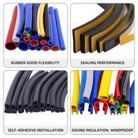 Perfil de Sellado de Goma en Forma de U, Tamaño Personalizado Disponible, Protector de Borde Flexible para Puertas y Ventanas de Automóviles, Antipolvo