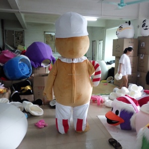 Efun MOQ 1 pieza profesional personalizado <span class=keywords><strong>Gingerbread</strong></span> <span class=keywords><strong>Man</strong></span> mascota disfraces Navidad tema personaje disfraz para la venta - Product Image 3