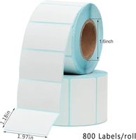 Autocollant d'étiquette auto-adhésif 50x30 blanc blanc Rectangle adresse étiquette thermique rouleau 2x1 emballage d'expédition thermique étiquette de code à barres