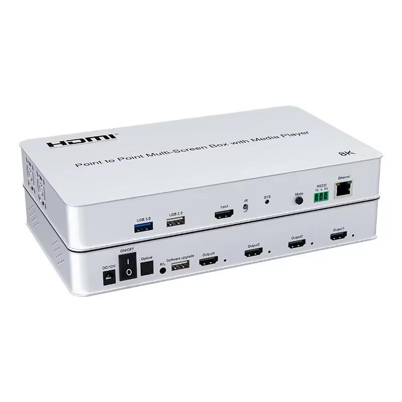 8K Point-to-Point Aluminum Multi-screen Box Video Wall Controller 2x2 ...