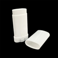 Tube de conditionnement en plastique blanc mat dépoli, rotatif à mécanisme twist-up, pour déodorant, écran solaire et baume corporel