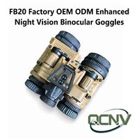 QCNV FB20 Jumelles de vision nocturne thermique à fusion binoculaire, dispositif de vision nocturne à double spectre monté sur casque pour l'observation