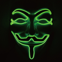 Vendetta Unique Custom LED Effrayant Halloween Masque PVC Facial Hacker avec Rechargeable Avantage