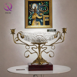 <span class=keywords><strong>Corbeille</strong></span> à fruits <span class=keywords><strong>en</strong></span> <span class=keywords><strong>cristal</strong></span> avec support décoratif <span class=keywords><strong>en</strong></span> cuivre, idéale pour la décoration intérieure et les arrangements de mariage - Product Image 5